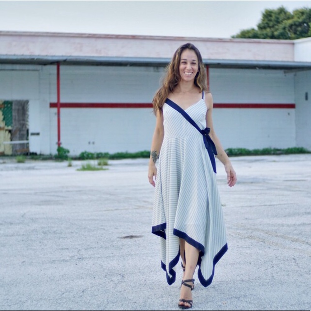 Banana Republic Handkerchief Dress with Contour Sash - Picture 2 of 8
